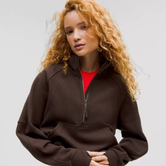 Lululemon Scuba Oversized Half-Zip Hoodie in Espresso- XS/S - Picture 1 of 10